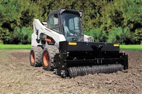 mini skid steer seeder|skidsteer mounted seeder.